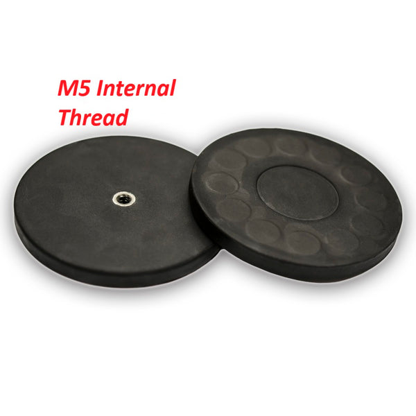 Female M5 Neodymium Pot Magnet - Diameter 88mm x 8mm with Rubber Case | M5 Internal Thread