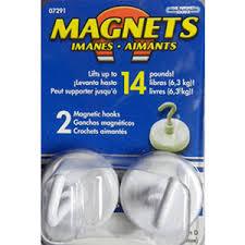 White Ferrite Magnetic Hook 32mm 14lbs (6kg) | Pack of 2