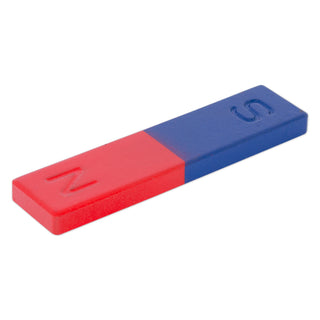 Ferrite Block Magnet - 75mm x 18mm x 6.5mm (Painted Red/South Blue/North)