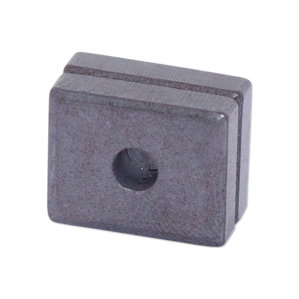 Ferrite Block Magnet - 16mm x 13mm x  4mm | with 4mm hole
