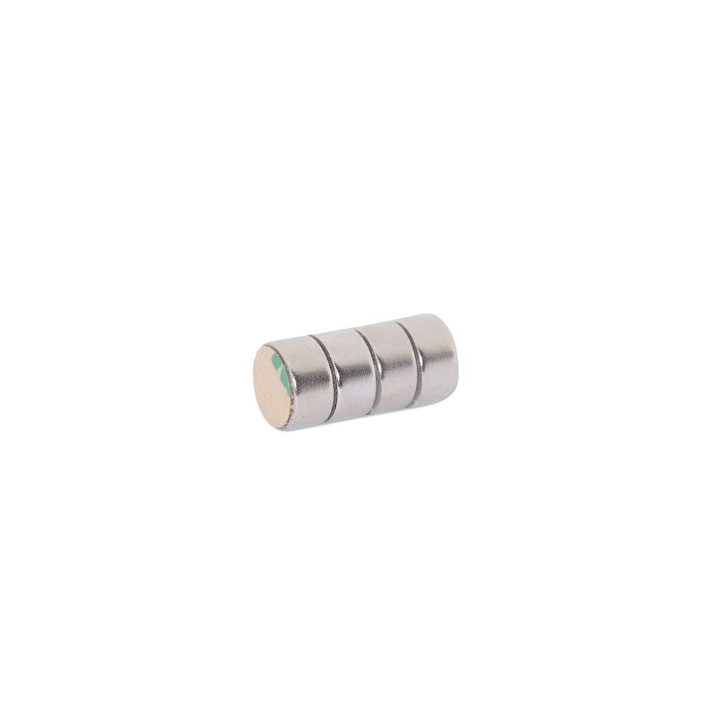 Self Adhesive Neodymium Disc Magnet - 10mm x 5mm N38 | Single-Sided 3M™ VHB™ F9472PC Adhesive