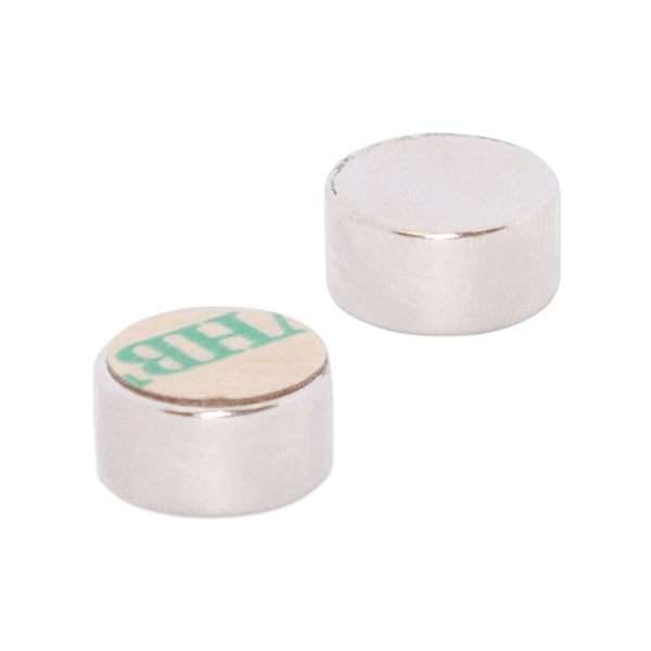 Self Adhesive Neodymium Disc Magnet - 10mm x 5mm N38 | Single-Sided 3M™ VHB™ F9472PC Adhesive