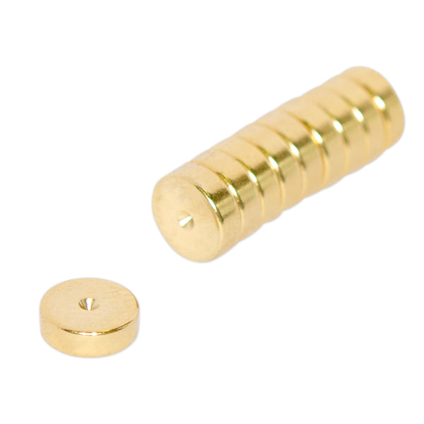 Neodymium Disc - 6mm x 2mm | Gold Coated | North Marked