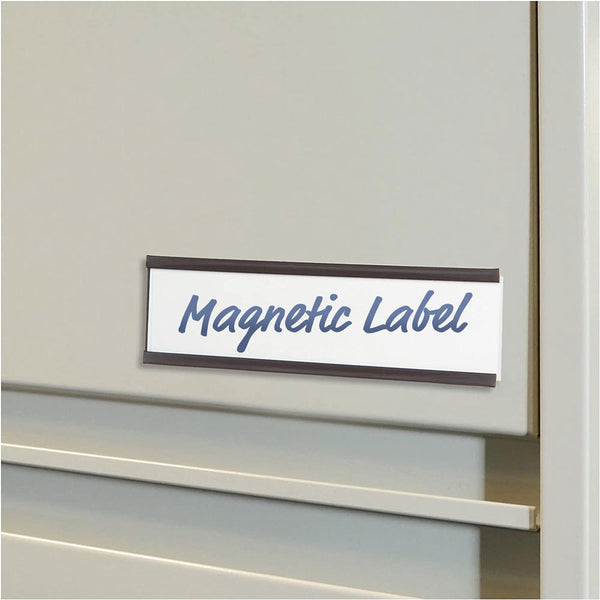 Magnetic Label Holder C-Channel Set – 50mm x 25mm x 1.1mm | Includes Plastic Cover and Insert Card