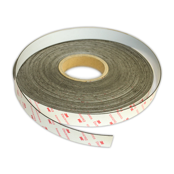 Self-Adhesive White Non-Magnetic Steel Tape | 25mm x 1mm | 30m ROLL