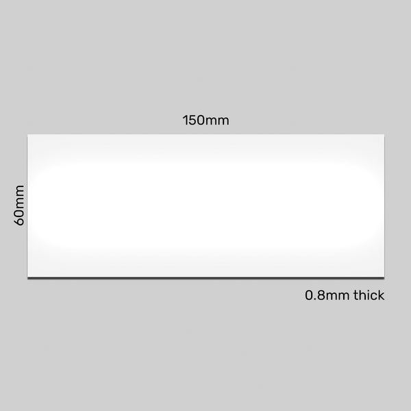 Magnetic Labels - 150mm x 60mm - 0.8mm | White