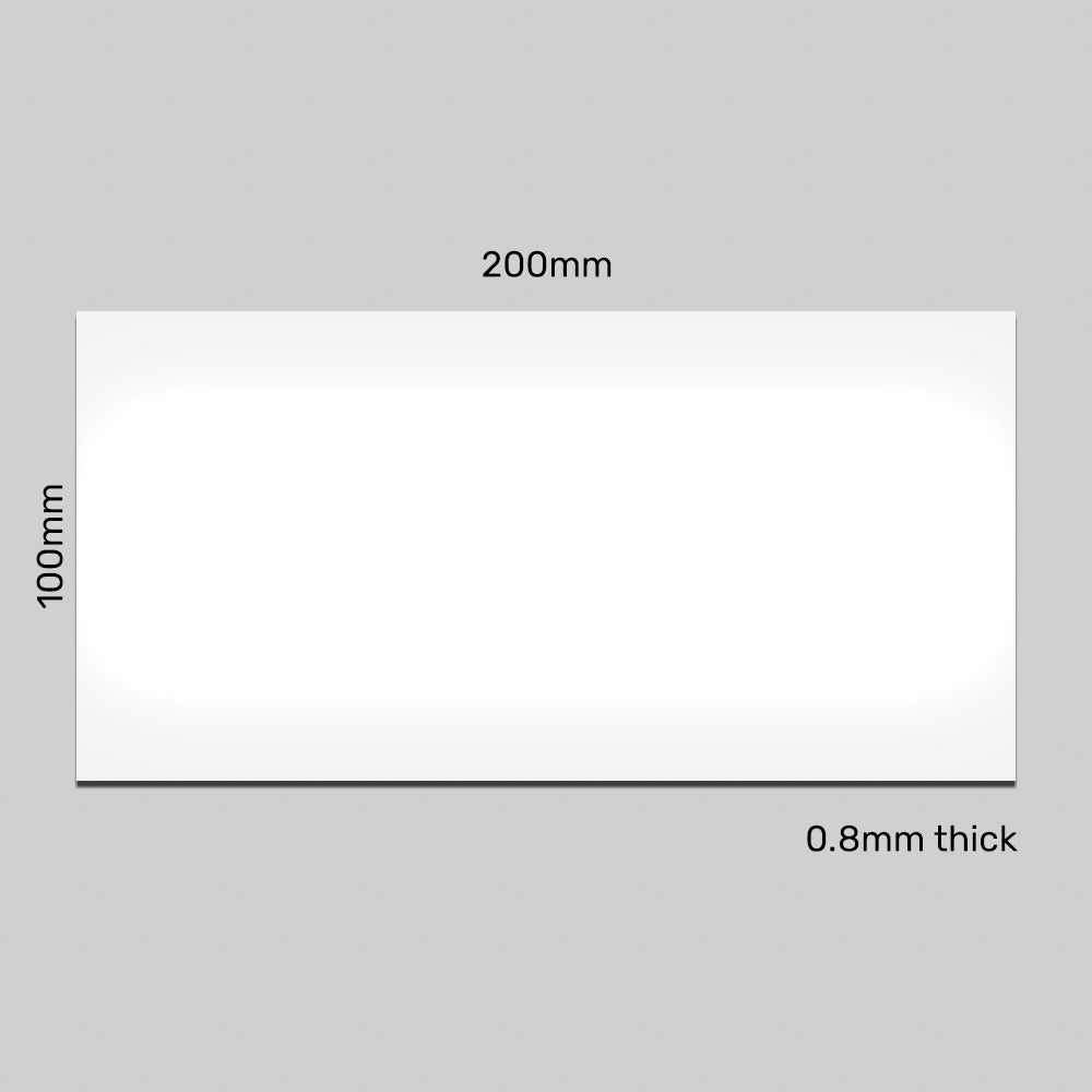 White Magnetic Label - 200mm x 100mm x 0.8mm | Non-Rewritable