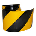 Reflective Magnetic Tape | Hi-Vis Black and Yellow | 100mm x 0.8mm x 45m ROLL