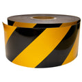 Reflective Magnetic Tape | Hi-Vis Black and Yellow | 100mm x 0.8mm x 45m ROLL