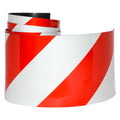 Reflective Magnetic Tape | Hi-Vis Red and White | 100mm x 0.8mm x 45m ROLL