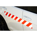 Reflective Magnetic Tape | Hi-Vis Red and White | 100mm x 0.8mm x 45m ROLL