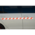 Reflective Magnetic Tape | Hi-Vis Red and White | 50mm x 0.8mm | PER METRE | Supplied As Continuous Length