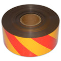 Reflective Magnetic Tape | Hi-Vis Red and Yellow | 100mm x 0.8mm x 45m ROLL