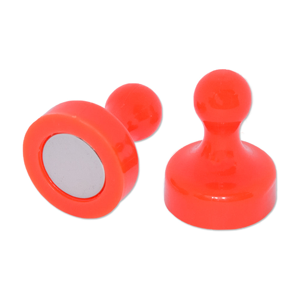 Ferrite Whiteboard Button Magnet 30mm x 6mm - Red