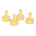 Yellow Pin Whiteboard Magnets - 29mm diameter x 38mm | 4 PACK