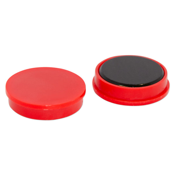 Ferrite Whiteboard Button Magnet 30mm x 10mm - Red
