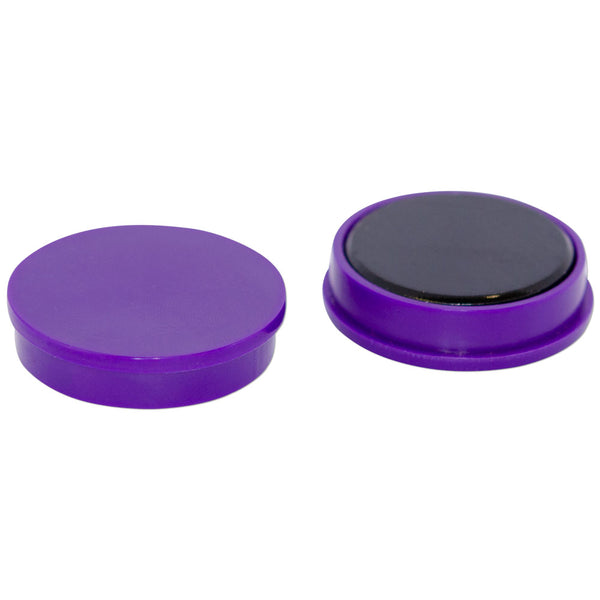 Ferrite Whiteboard Button Magnet 30mm x 7mm - Purple