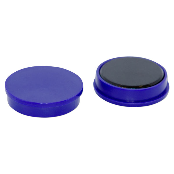 Ferrite Whiteboard Button Magnet 30mm x 7mm - Blue