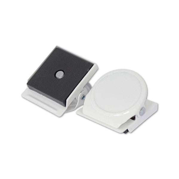 White Square Round Memo Clip Magnet | 30mm