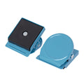 Teal Blue Square Round Memo Clip Magnets | 30mm | 10 Pack