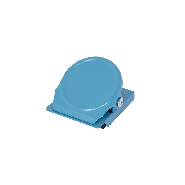Teal Blue Square Round Memo Clip Magnet | 30mm