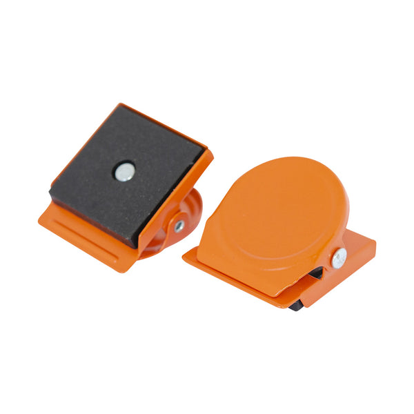 Orange Square Round Memo Clip Magnet | 30mm