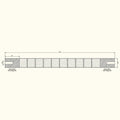 AMF Magnetics Separator Bar Tube Magnet - 25mm x 300mm M6 Thread 12K Gauss 40mm Dead Ends