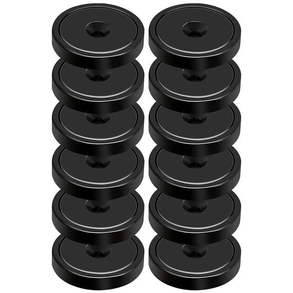 Neodymium Countersunk Pot Magnet with Black Epoxy Coating | D32mm x 8mm | Black Epoxy Coating | Rust Proof