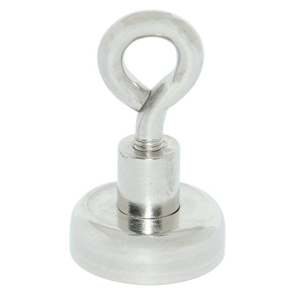 Neodymium Pot Magnet with Threaded Eyelet - 25mm x 42mm