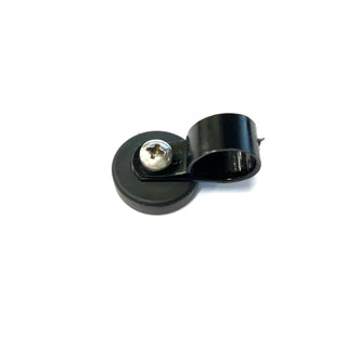 Rubber Coated Neodymium Pot Magnet - Diameter 22mm x 20mm with Nylon P Clamp