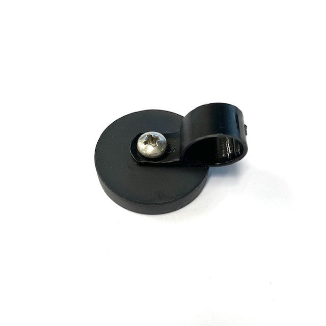 Rubber Coated Neodymium Pot Magnet - Diameter 31mm x 20mm with Nylon P  Clamp- AMF – AMF Magnetics