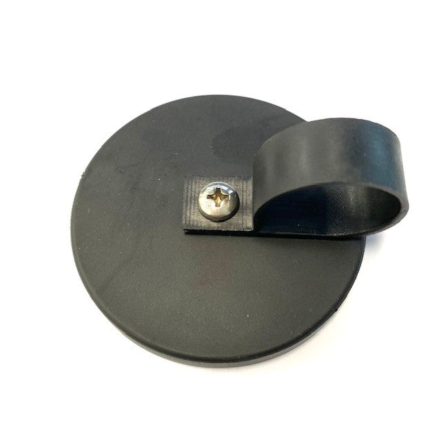 Rubber Coated Neodymium Pot Magnet - Diameter 66mm x 35mm with Nylon P  Clamp - AMF – AMF Magnetics