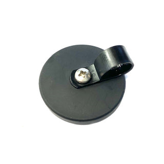 Rubber Coated Neodymium Pot Magnet - Diameter 43mm x 20mm with Nylon P Clamp