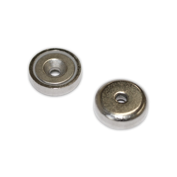 Neodymium Pot - Countersunk 16mm x 5mm | North South Pair