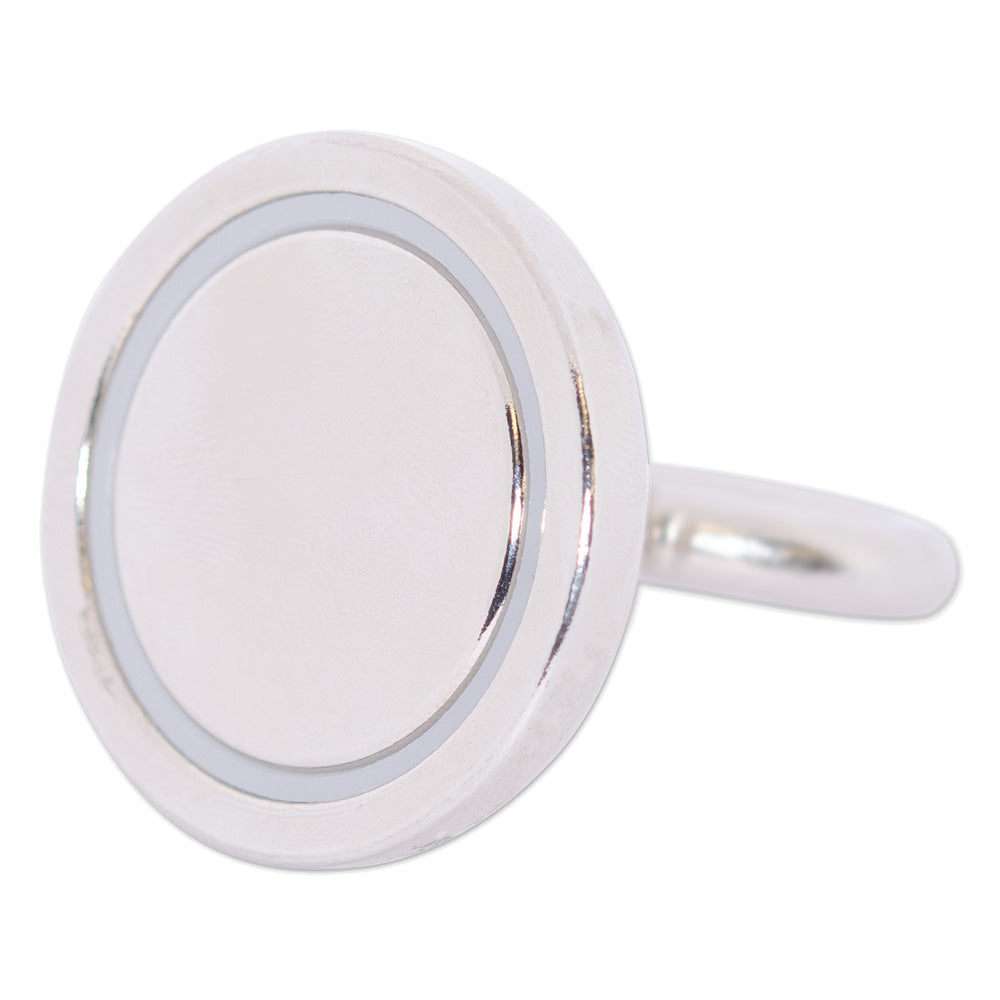 Neodymium Pot Magnet with Threaded Eyelet - 48mm x 8mm