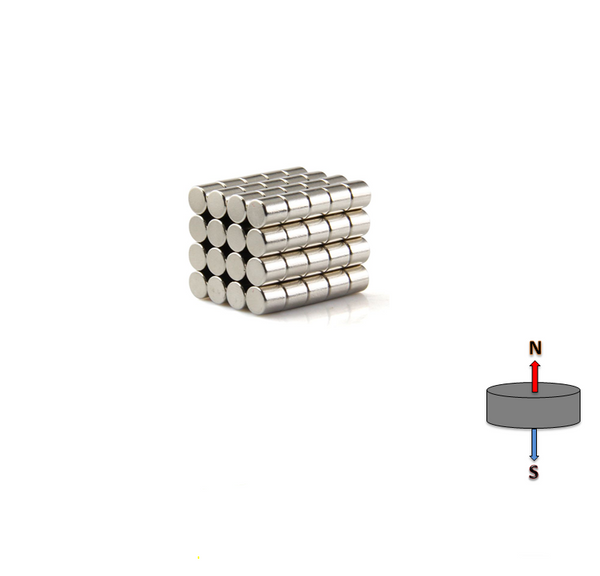 Neodymium Cylinder Magnet - 5mm x 5mm | N42UH | High Temperature ≤180ºC