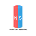 Neodymium Cylinder Magnet - 6.35mm x 12.7mm | N42 | Diametrically Magnetised