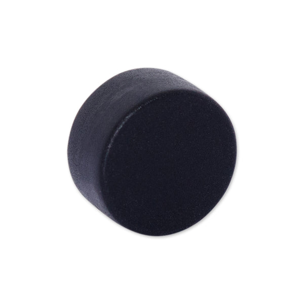 Neodymium Black Button Magnet - 12.7mm x 6.35mm | Thermoplastic Rubber (TPR) Coated