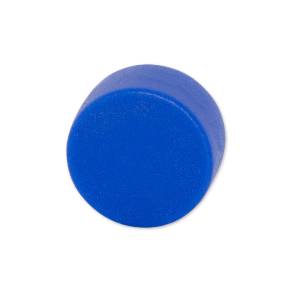 Neodymium Blue Button Magnet - 12.7mm x 6.35mm | Thermoplastic Rubber (TPR) Coated