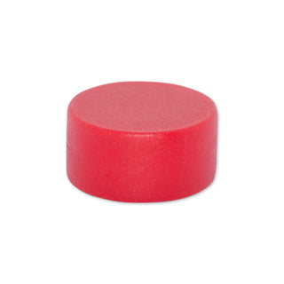 Neodymium Red Button Magnet - 12.7mm x 6.35mm | Thermoplastic Rubber (TPR) Coated