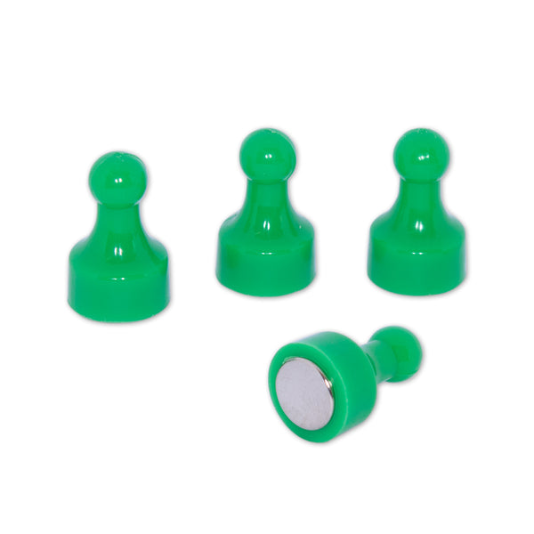 Green Pin Whiteboard Magnets - 12mm diameter x 22mm | 12 PACK