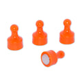 Orange Pin Whiteboard Magnets - 12mm diameter x 22mm | 12 PACK