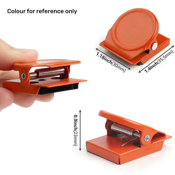 Orange Square Round Memo Clip Magnets | 30mm | 10 Pack